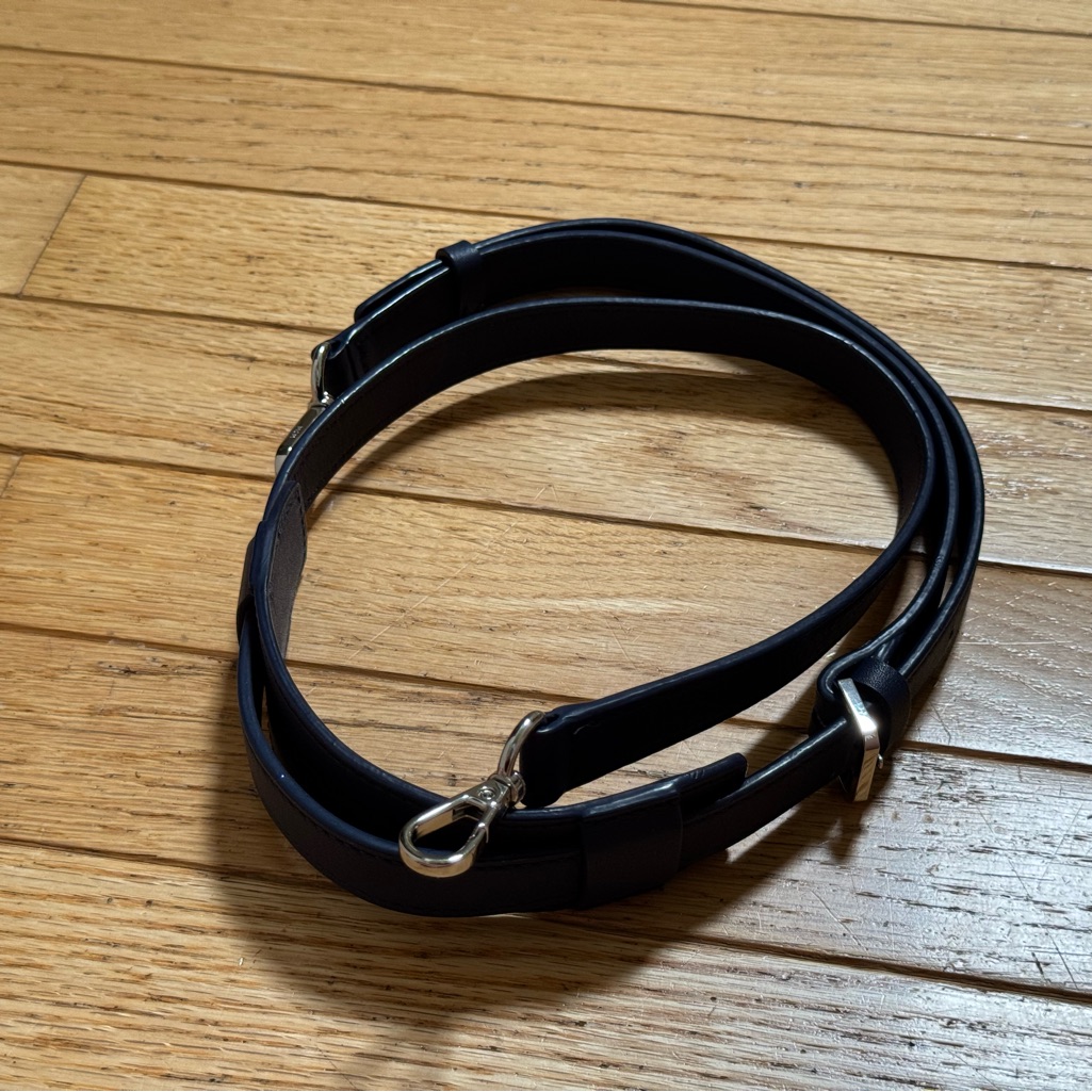 Mcm Navy Leather Crossbody/Adjustable Bag Strap